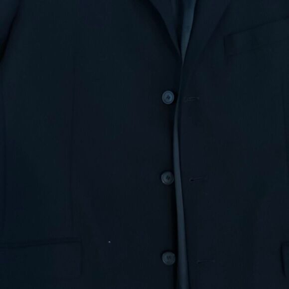 Calvin Klein Mens Black Three Button Sport Coat Blazer Jacket Size 42L - Picture 4 of 5